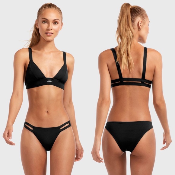 Vitamin A Swimwear NEUTRA Bralette Black EcoLux Bikini Top - Picture 5 of 7
